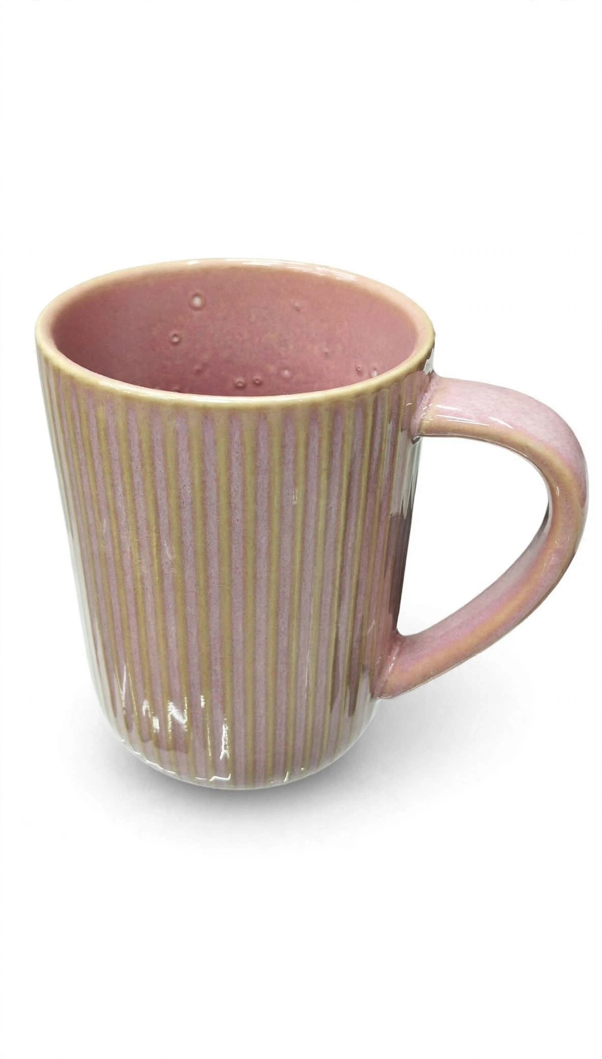 Pink Ribbed Mug