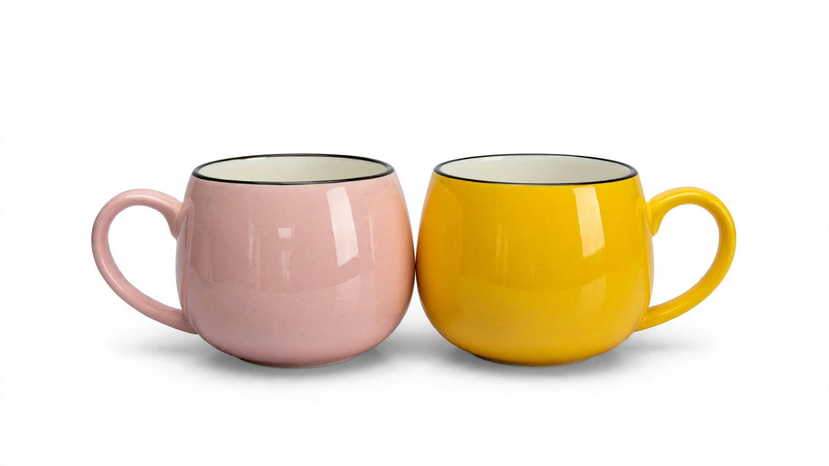 Blush & Sunshine Rounded Chunky Mugs