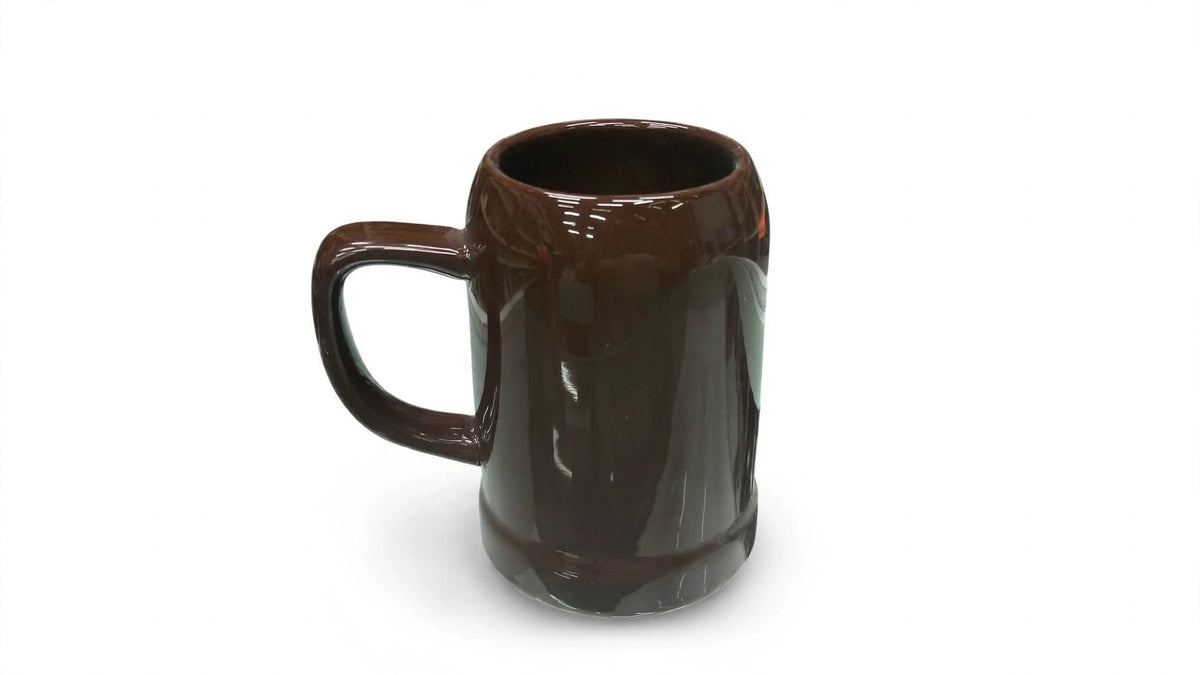 Beer Stein Mug - Glossy Chocolate Brown