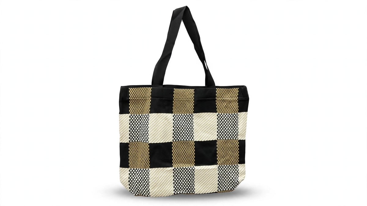Checkered stylish tote