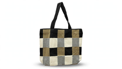 Checkered stylish tote