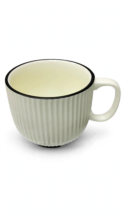Ribbed Ceramic Mug