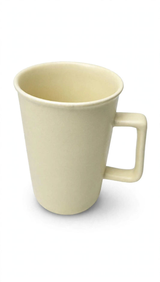 Cream Square Handle Mug