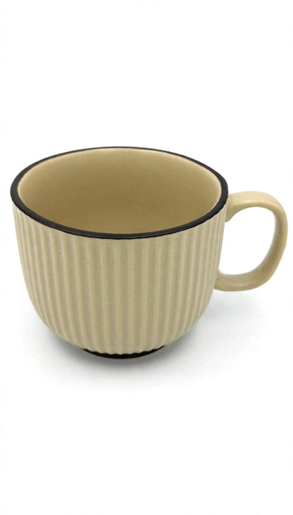 Ribbed Ceramic Mug