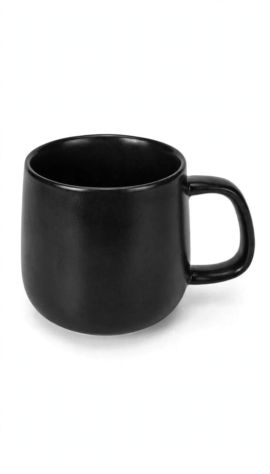 Midnight Black Rounded Chunky Mug - Matte
