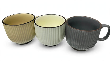 Ribbed Ceramic Mug