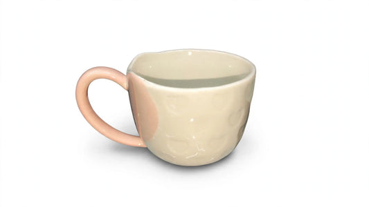 Dimpled Heart Handle Mug - Blush Pink