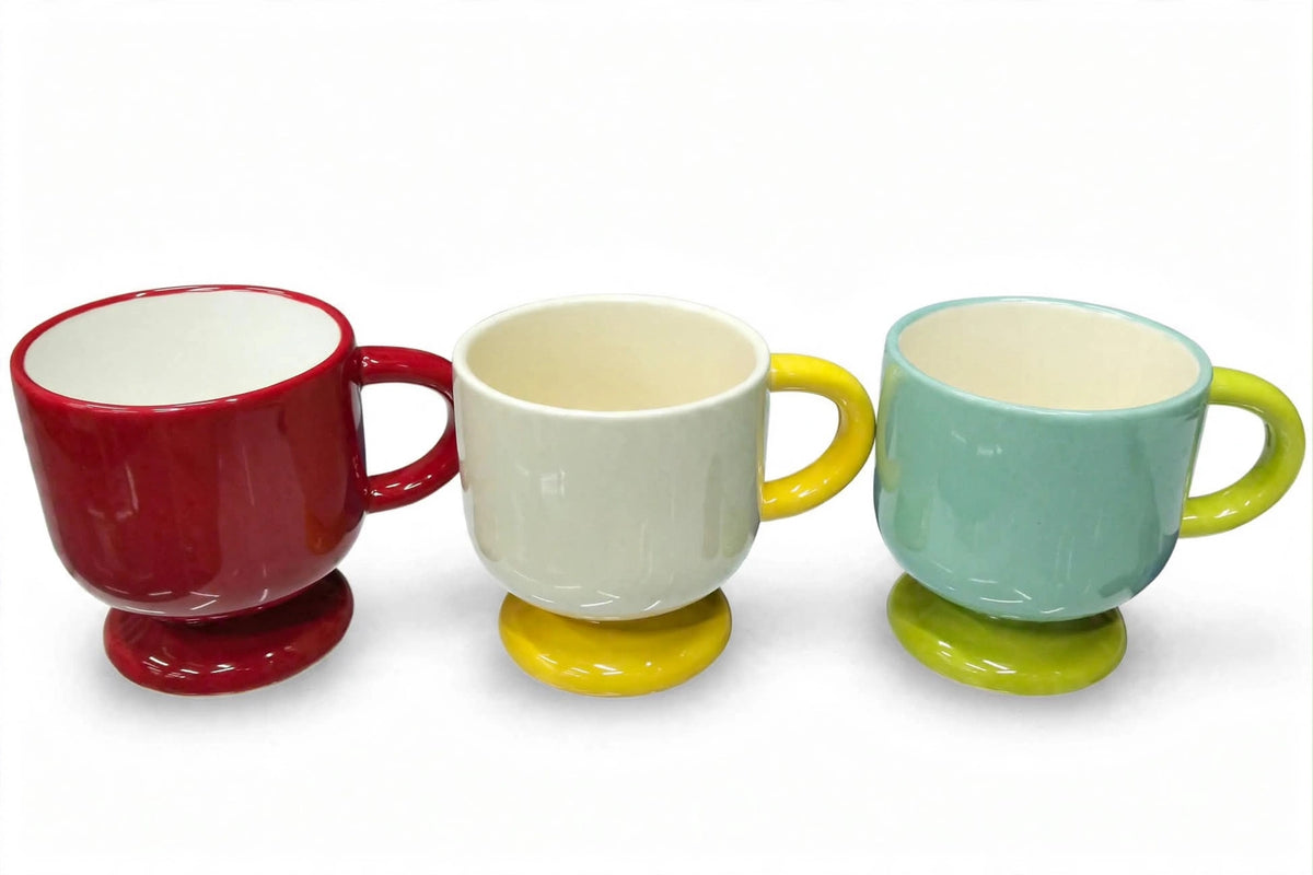 Retro Two-Tone Pedestal Mug