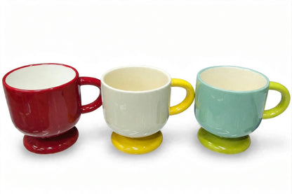 Retro Two-Tone Pedestal Mug
