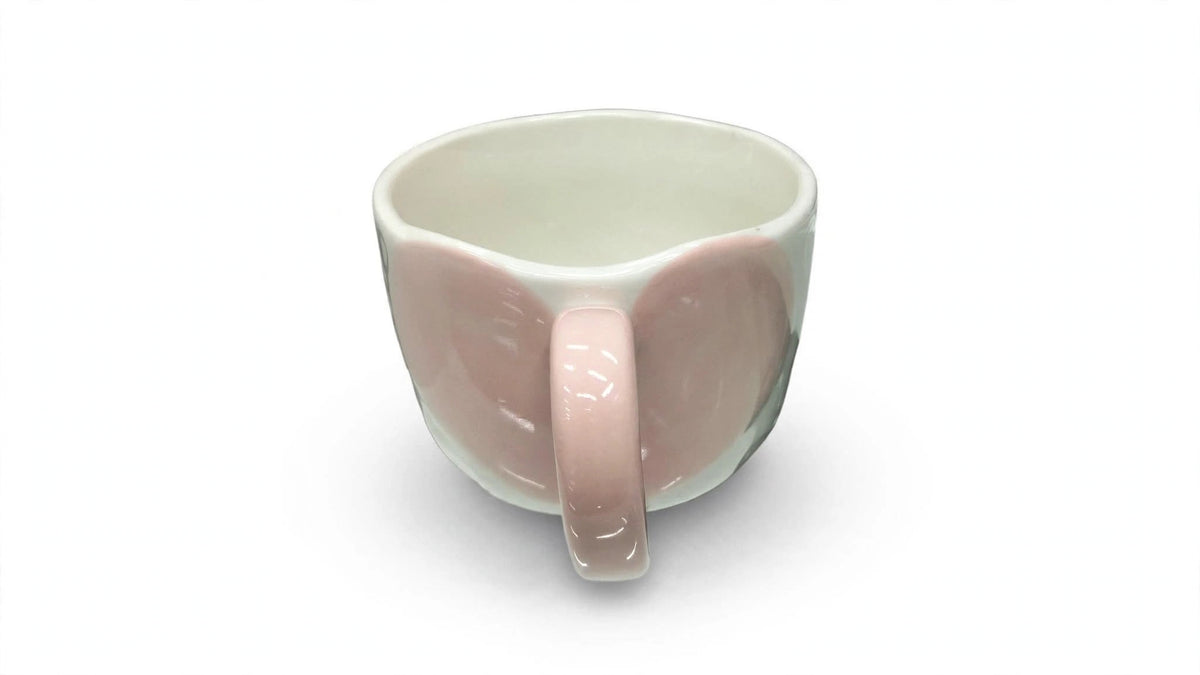 Dimpled Heart Handle Mug - Blush Pink