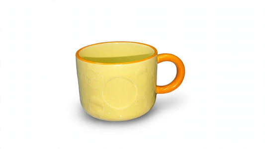 Smiley Dot Embossed Mug - Sunshine Yellow
