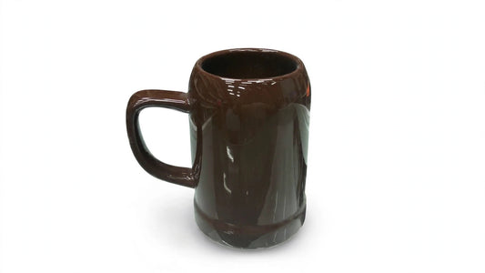 Beer Stein Mug - Glossy Chocolate Brown